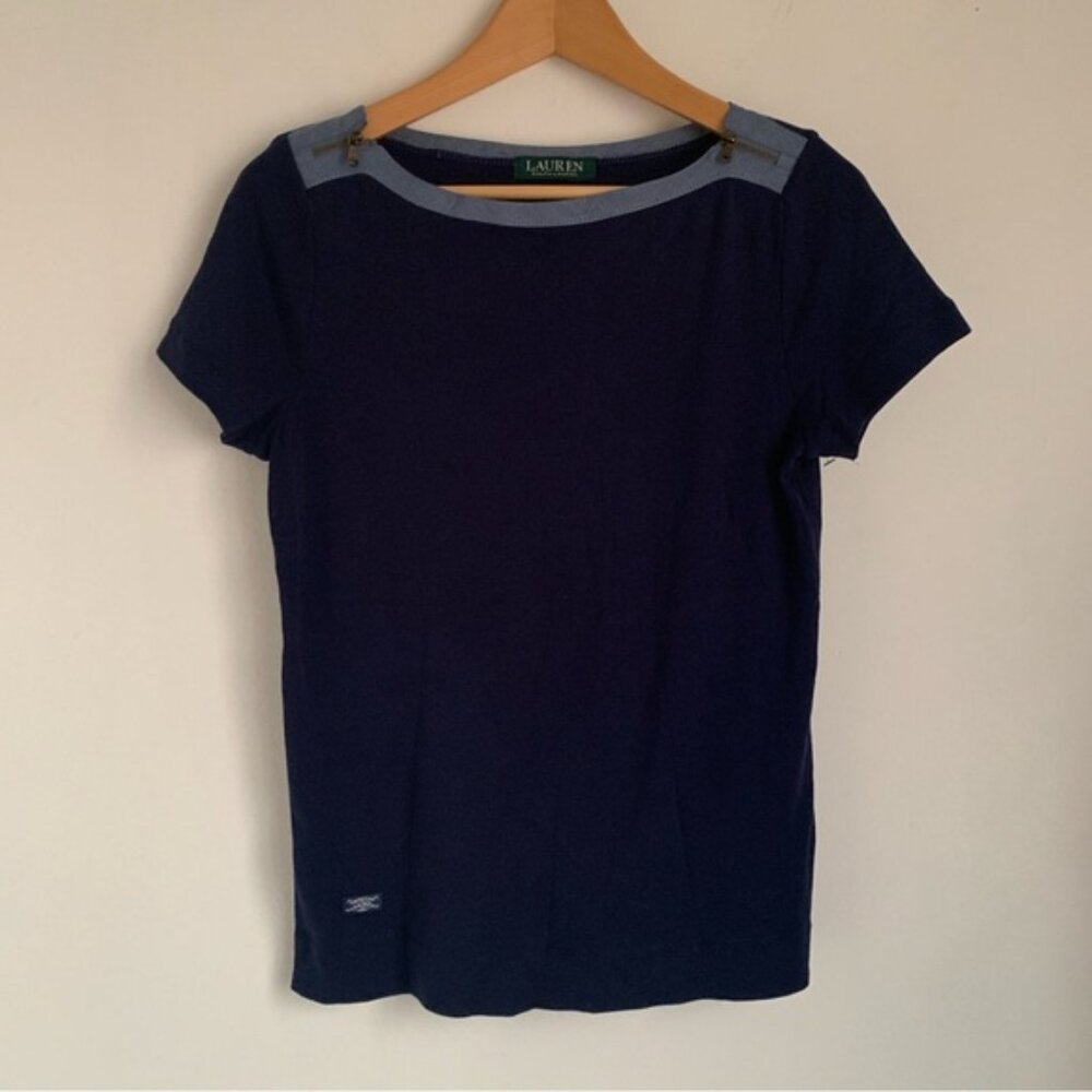 Lauren Ralph Lauren Boat Neck T-Shirt - Picture 2 of 10